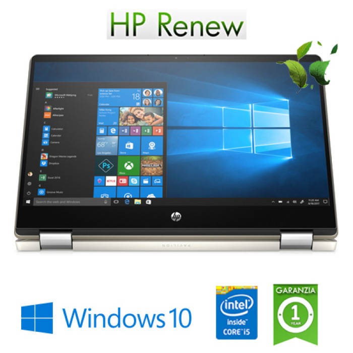 Notebook HP Pavilion x360 14-dh0037nl Intel Core i5-8265U 1.6GHz 8Gb 256Gb SSD 14' FHD Windows 10 HOME
