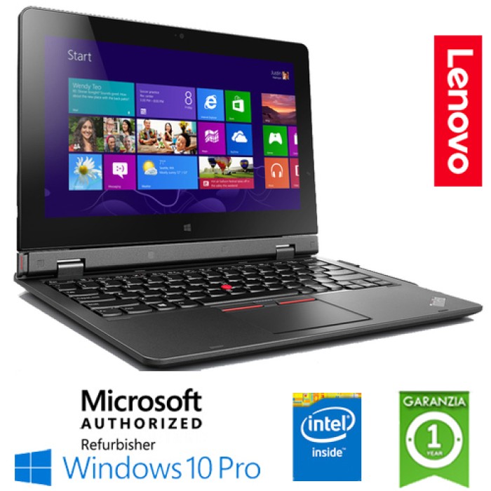 Notebook Lenovo Thinkpad Helix 2nd Core M-5Y71 8Gb 240Gb SSD 11.6' Touch Screen Windows 10 Professional