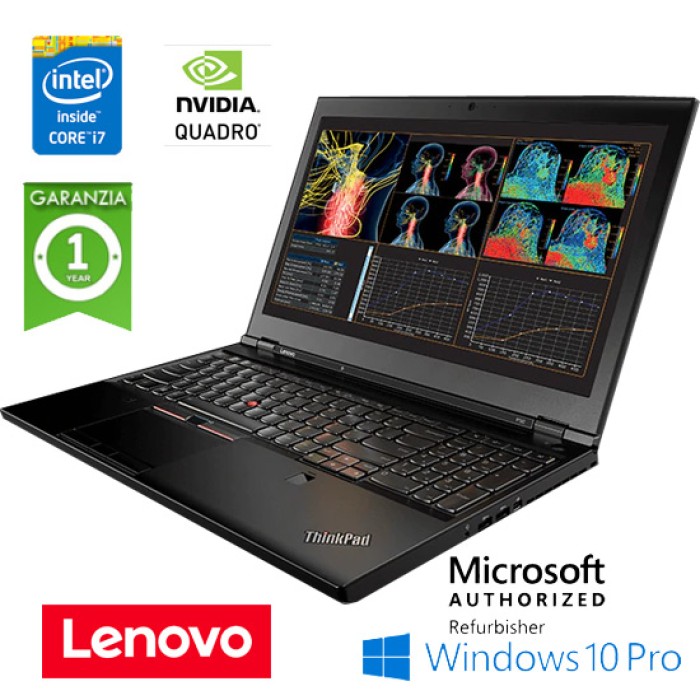 Mobile Workstation Lenovo ThinkPad P50 Core i7-6820HQ 16Gb 512Gb SSD 15.6' NVIDIA Quadro 1000M Win10 Pro