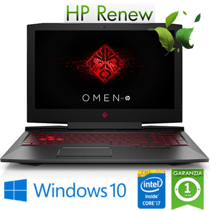Notebook HP Omen 15-dh0030nl i7-9750H 16Gb 1256Gb SSD 15.6' NVIDIA GeForce RTX 2060 6GB Gaming Win. 10 HOME