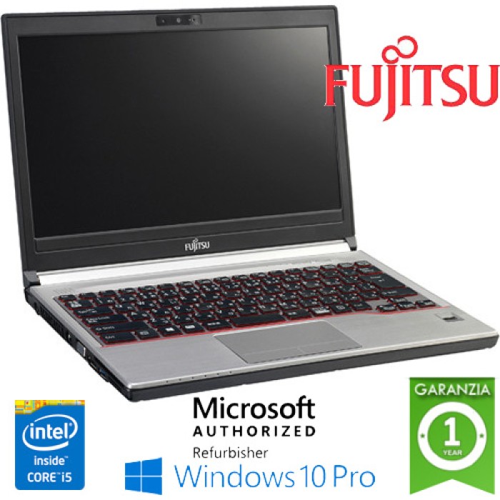 Notebook Fujitsu Lifebook E736 Core i5-6300U 8Gb Ram 256Gb SSD 13.3' Windows 10 Professional