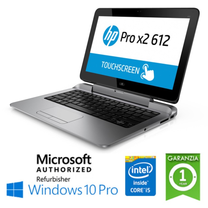 Notebook Convertibile HP PRO X2 612 G1  Core i5-4202Y 8Gb Ram 256Gb SSD 12.5' HD LED Windows 10 Professional