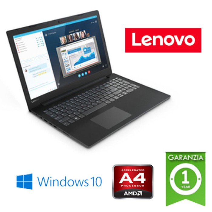 Notebook Lenovo V145R AMD A4-9125 8GB 256GB DVDRW 15.6' HD Windows 10 HOME [NUOVO]
