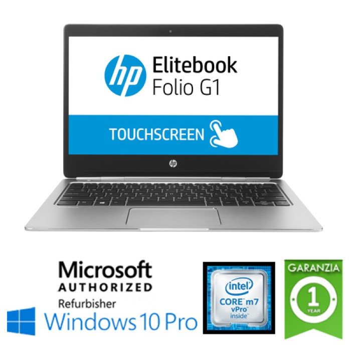 Notebook HP EliteBook Folio G1 M7-6Y75 1.2GHz 8Gb 256Gb SSD 12.5' FHD Windows 10 Professional