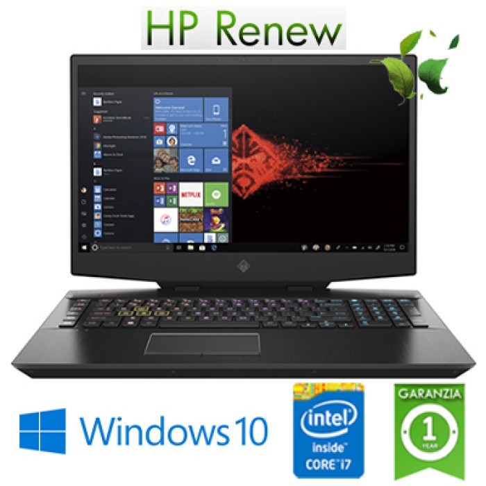 Notebook HP Omen 17-cb0007nl Core i7-9750H 16Gb 1256Gb SSD 17.3' NVIDIA GeForce RTX2060 6GB Win.10 HOME