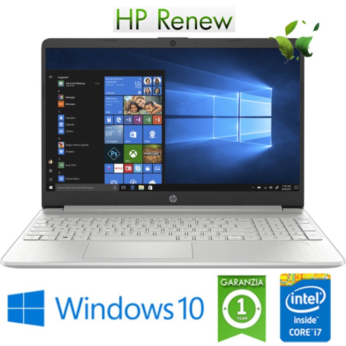 Notebook HP 15s-fq1039nl Intel Core i7-1065G7 1.3GHz 8Gb 256Gb SSD 15.6' FHD LED Windows 10 HOME