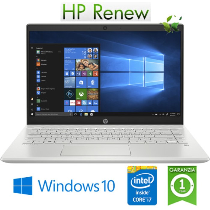 Notebook HP Pavilion 14-ce3040nl i7-1065G7 8Gb 512Gb SSD 14' Nvidia GeForce MX250 4GB Windows 10 HOME