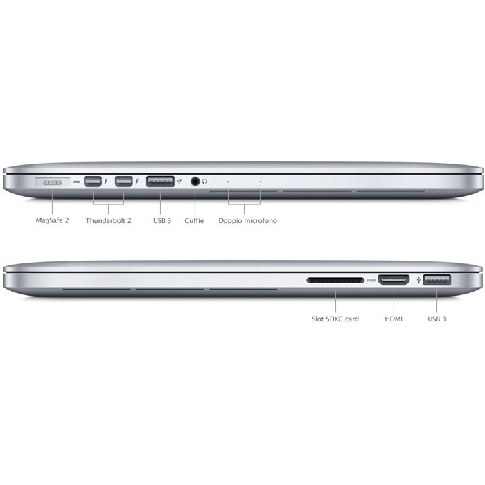 Apple MacBook Pro MGX72LL/A Metà 2014 Core i5-4278U 2.6GHz 8Gb 128Gb SSD 13.3' Retina MacOS Silver