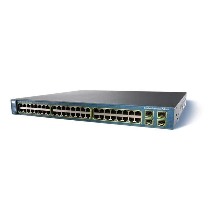 Cisco Catalyst 3560 48 Port Switch POE - WS-C3560-48PS-S 10/100 Poe 4 Sfp