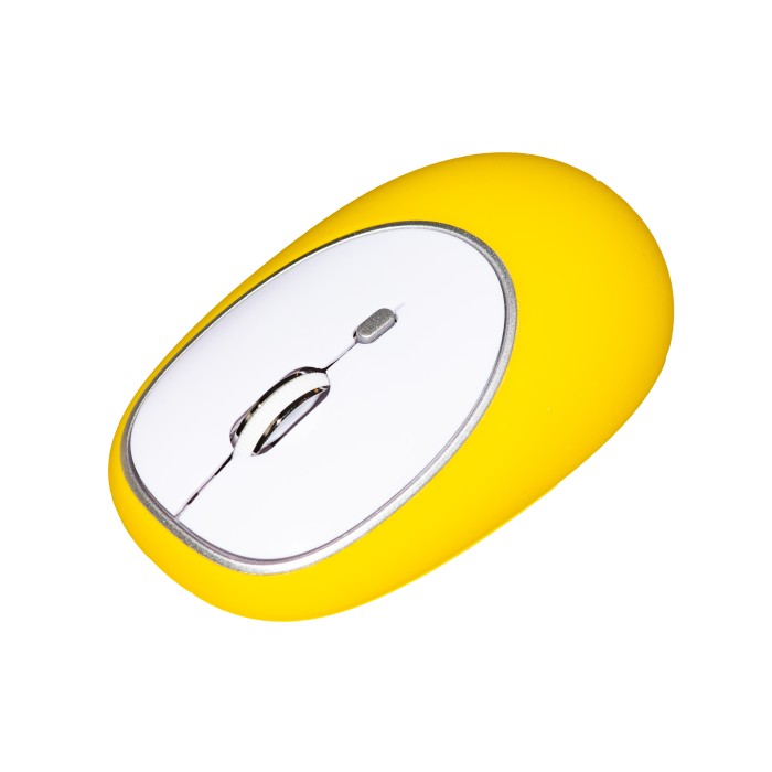 MOUSE GOMMATO WIRELESS COLORE GIALLO