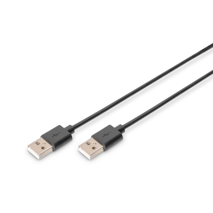 CAVO USB MT. 3 CONNETTORI USB TIPO A MASCHIO /MASCHIO USB 2.0 COLORE NERO DIGITUS