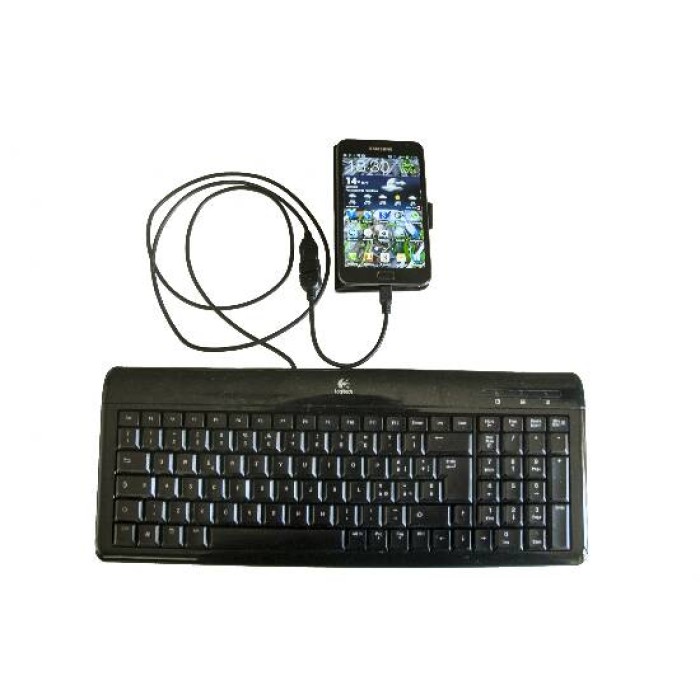 CAVO ADATTATORE USB 2.0 OTG, CONNETTORI MICRO USB B MASCHIO - USB A FEMMINA, 20 CM