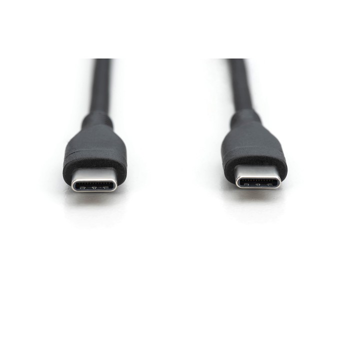 CAVO RICARICA GUAINA SILICONE USB-C / USB-C 0,5m, USB 2.0, 60W, NERO