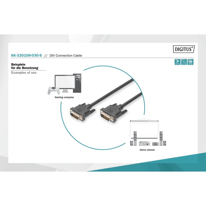 CAVO DVI-D 24+1 MASCHIO/MASCHIO DUAL LINK MT 3