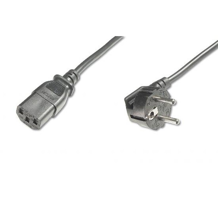 CAVO ALIMENTAZIONE MT. 0,75 SPINA TEDESCA 10/16 AMPERE 90 GRADI 250 V- PRESA IEC VDE