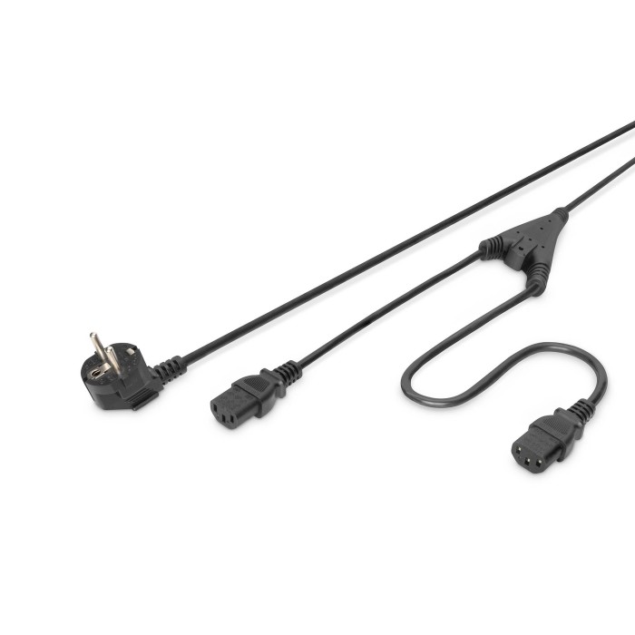 CAVO SDOPPIATORE ALIMENTAZIONE SCHUKO - 2 X CONNETTORE C13 DIGITUS