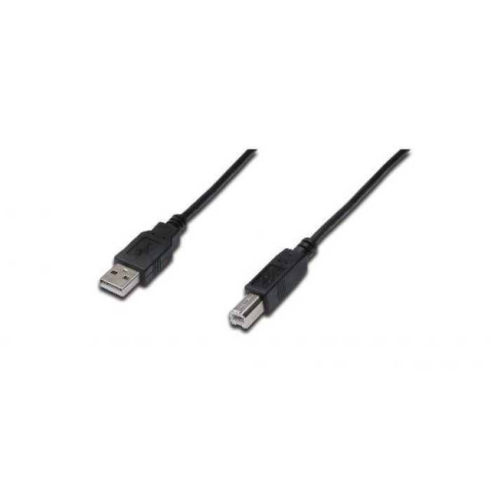 CAVO USB 2.0 CONNETTORI 1 X A MASCHIO - 1 X B MASCHIO MT. 0,5 COLORE NERO
