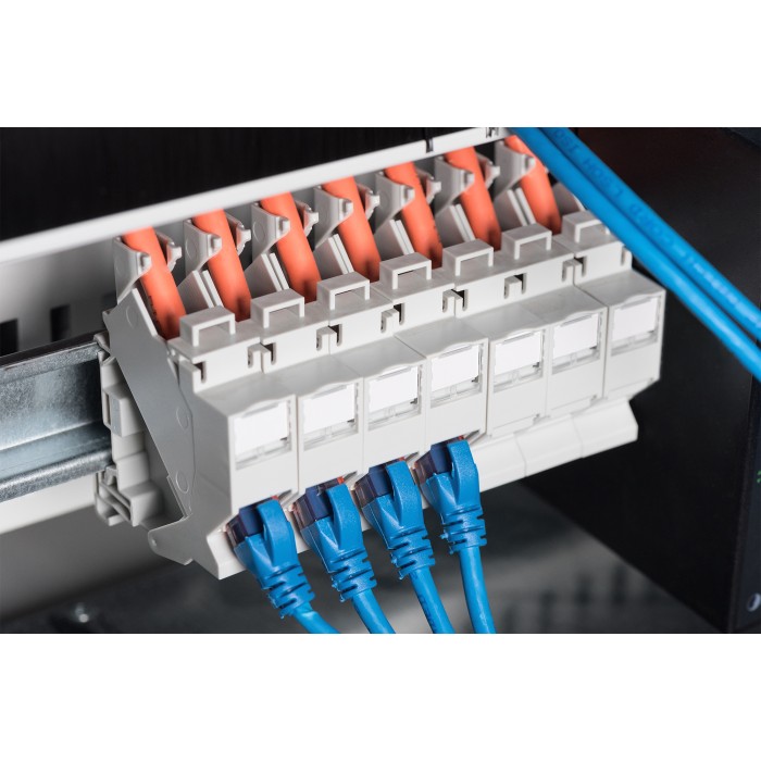 DIGITUS Adattatore guida DIN per moduli Keystone, IP20