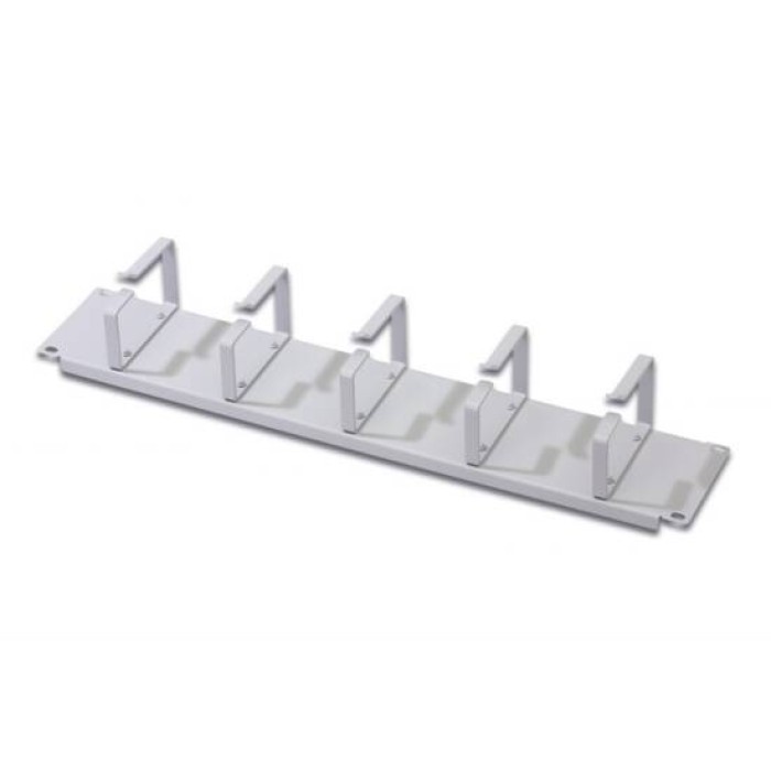 LISTELLO GUIDA CAVI 19' (2 UNITA') GRIGIO CHIARO CON 5 ANELLI (DN-19 ORG-2U)