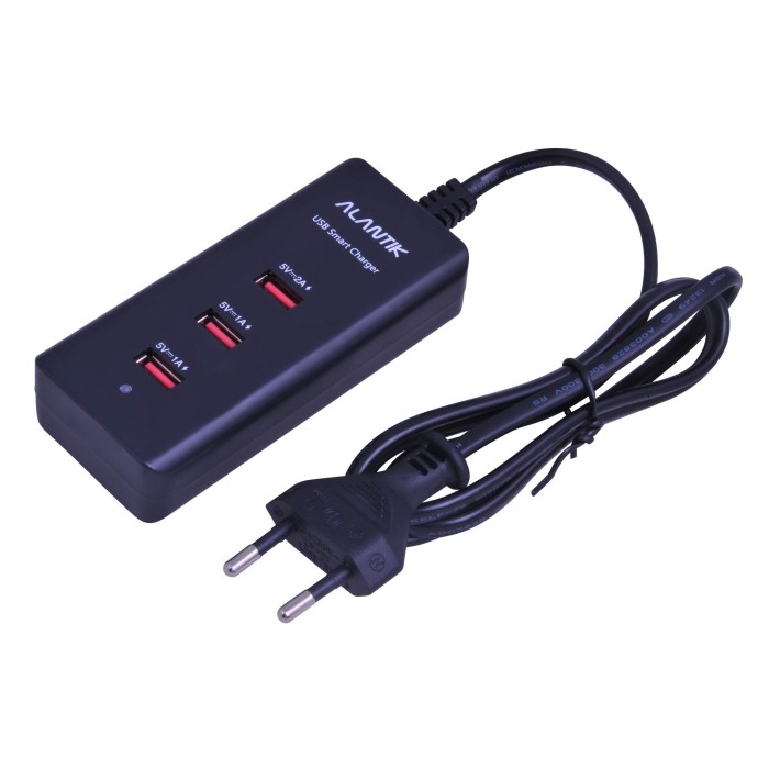 USB Charger Alantik 3 porte USB con cavo di alimentazione