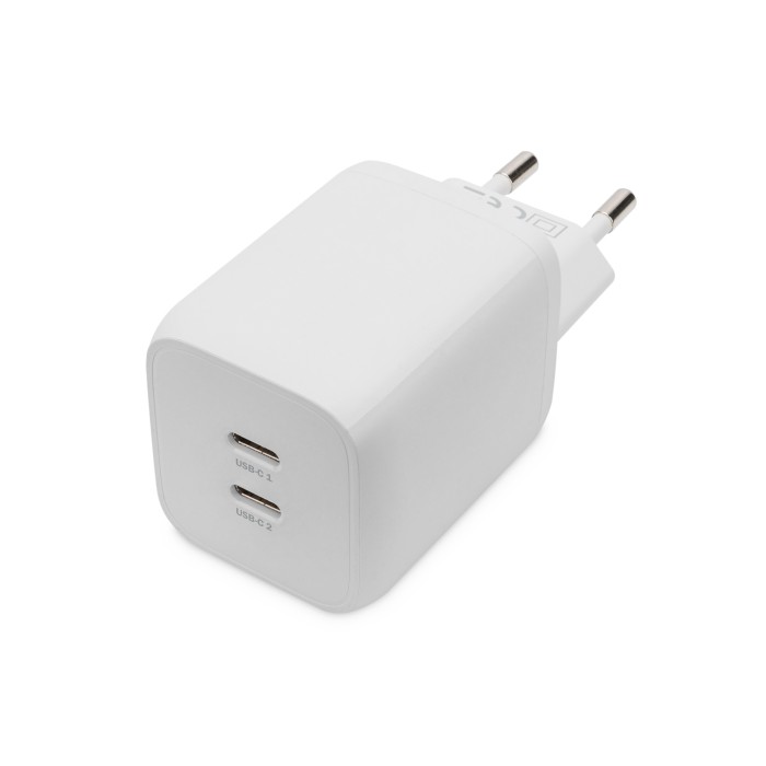 DIGITUS Caricatore USB-C, 2 porte, 65 W GaN