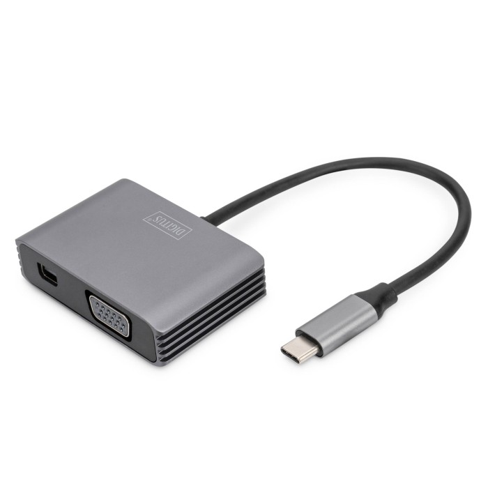DIGITUS Adattatore grafico USB-C 4K 2in1 Mini DisplayPort + VGA