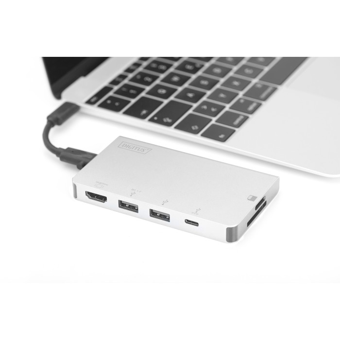 DOCKING STATION USB TIPO C CON 6 PORTE USB, HDMI, TIPO C, LETTORE CARD