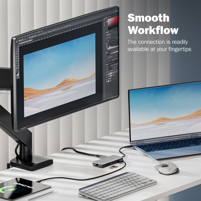Docking station USB-C, 7 porte 1xHDMI, 3xUSB3.0, 1xRJ45, 1x SD, 1x MicroSD, 1xUSB-CPD