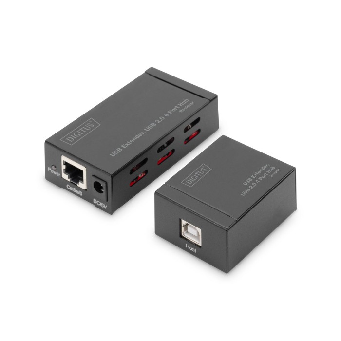 DIGITUS Estensore USB tramite cavo di rete hub USB 2.0 4 porte