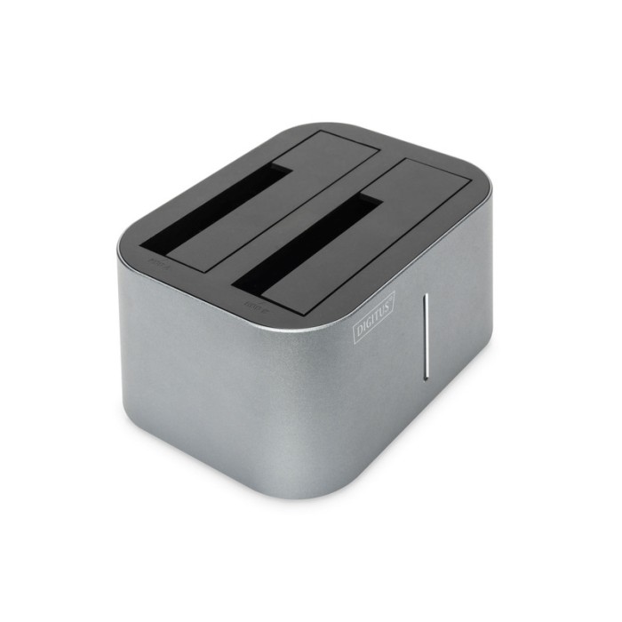 STAZIONE DOCKING DOPPIA USB 3.0 SATA 6G PER SATA HDD 2.5/3.5', FUNZIONE CLONE, ALIMENTATORE 12V/3A