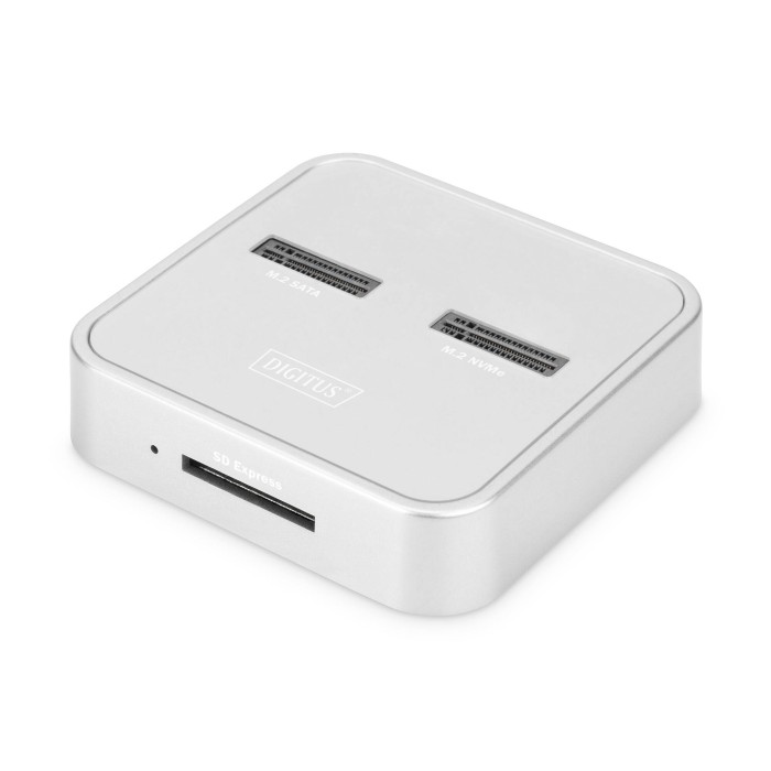 DIGITUS Docking station SSD M.2 NVMe + M.2 SATA con lettore schede SD-Express, USB-C?