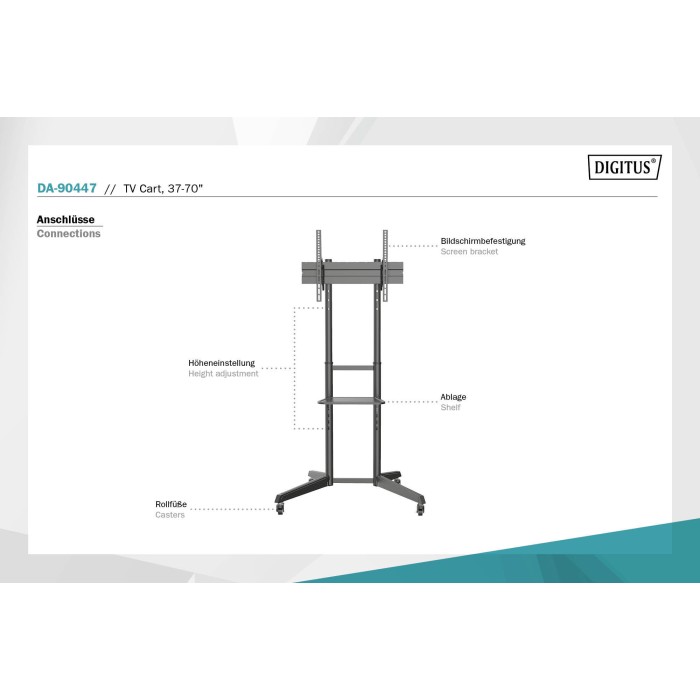 DIGITUS Carrello di presentazione per TV
