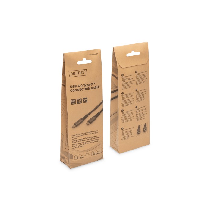 DIGITUS Cavo di collegamento USB 4.0 tipo C MT 3