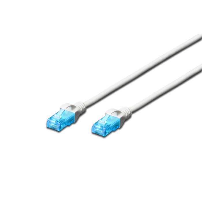 DIGITUS Cavo patch in rame U/UTP CAT 5e bianco mt 2