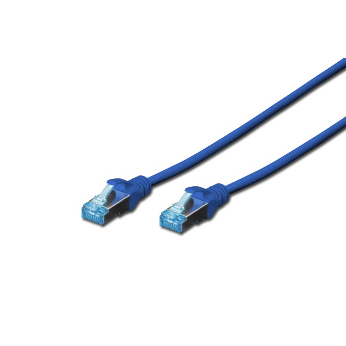 CAVO RETE SCHERMATO SF/UTP IN RAME CAT. 5E COLORE BLU MT. 1