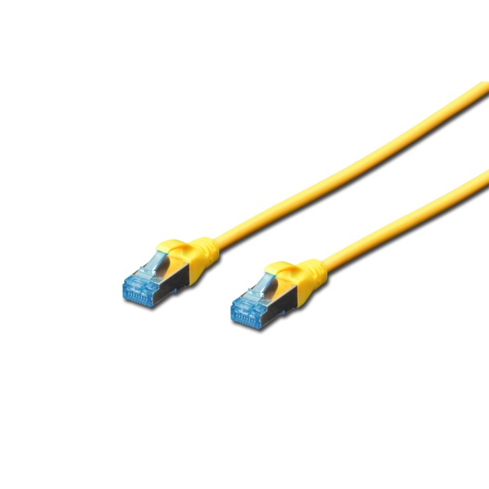 CAVO RETE SCHERMATO SF/UTP IN RAME CAT. 5E COLORE GIALLO MT. 1