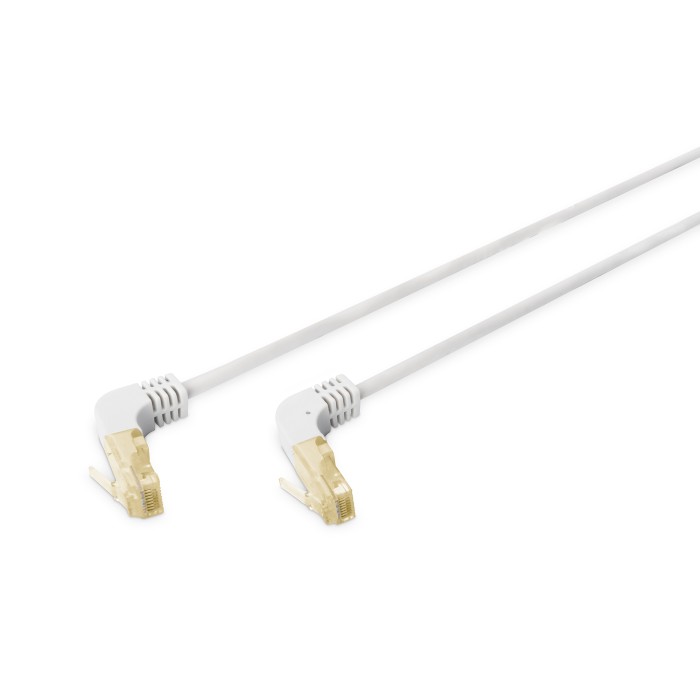 CAVO RETE S-FTP CAT.6A DOPPIA SCHERMATURA LSOH COLORE GRIGIO MT. 4 CONNETTORE 90°