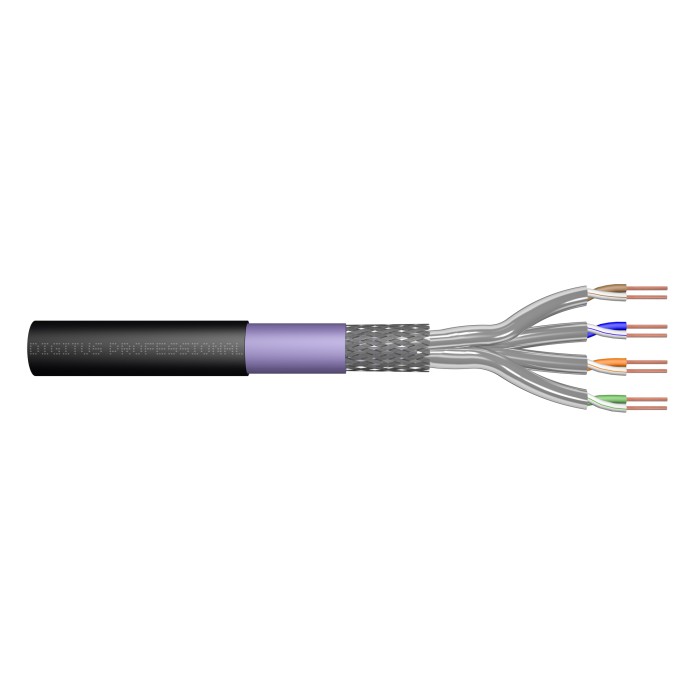 CAVO SOLIDO DOPPIA SCHERMATURA S-FTP PER RETI CATEGORIA 7 MATASSA MT 100 GUAINA PE PER INSTALLAZIONI ESTERNE O SOTTERRANEE