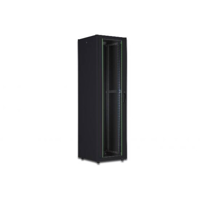 ARMADIO 42 UNIT? 19' PER RETI E SERVER MISURE (A)2010 X (L)800 X (P)800 MM. COLORE NERO