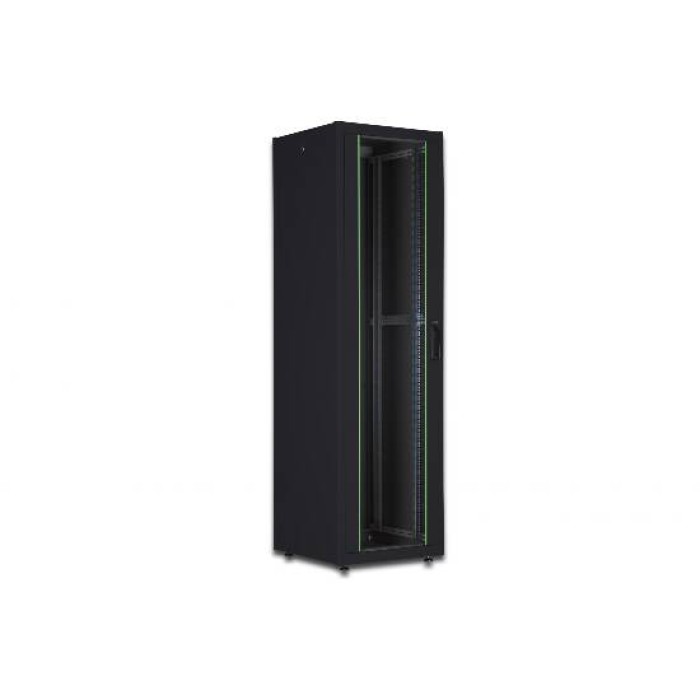 ARMADIO 26 UNITÀ 19' PER RETI E SERVER MISURE (A)1299 X (L)600 X (P)800 MM. COLORE NERO