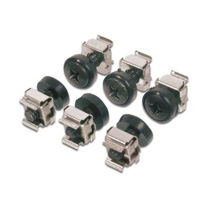 KIT 50 VITI, DADI E RONDELLE PER INSTALLAZIONI SU ARMADI RACK 19' COLORE NERO