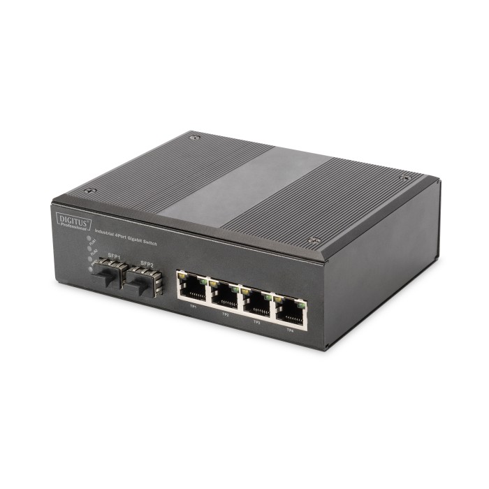 SWITCH INDUSTRIALE 4 PORTE GIGABIT E 2 PORTE UPLINK SFP DIGITUS