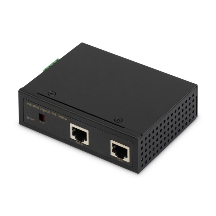 Splitter industriale Gigabit con alimentazione PoE fino a 95 Wat 802.3bt