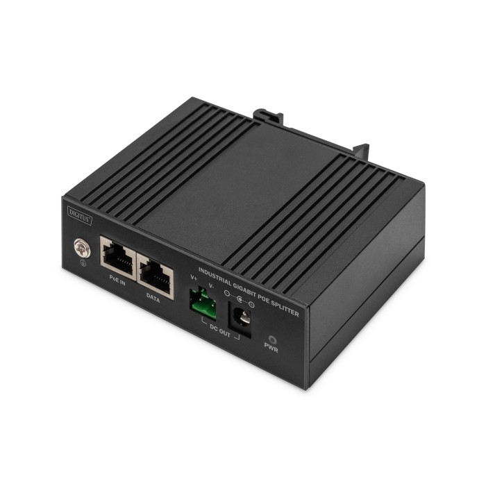 DIGITUS Splitter PoE Gigabit Ethernet, industriale, 60W