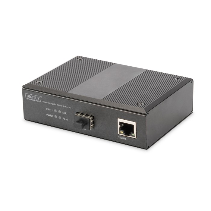 MEDIA CONVERTER INDUSTRIALE GIGABIT 10/100/1000BaseT - 1000Base-X SFP 80 KM