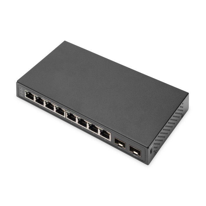 Switch 8-Porte Gigabit + 2 Gigabit SFP Ethernet, Unmanaged