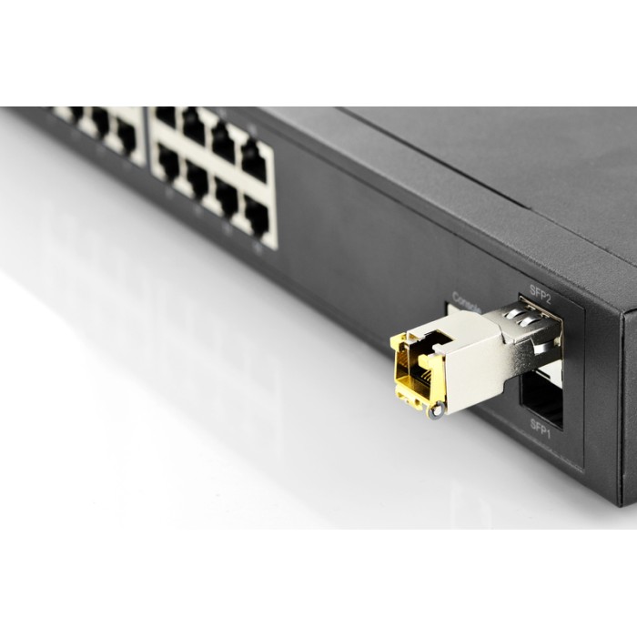 DIGITUS Mini GBIC Copper SFP Module, 10 Gbps, RJ45