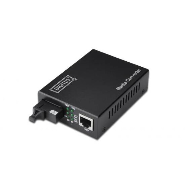 CONVERTITORE 10/100 RJ45 MEDIA CONVERTER - FIBRA OTTICA SC BIDIREZIONALE SINGLEMODE FX (Tx1310nm / Rx1550nm)