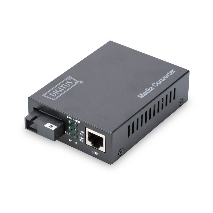 MEDIA CONVERTER SINGLEMODE BIDIREZIONALE WDM DIGITUS Tx 1550nm / Rx 1310nm