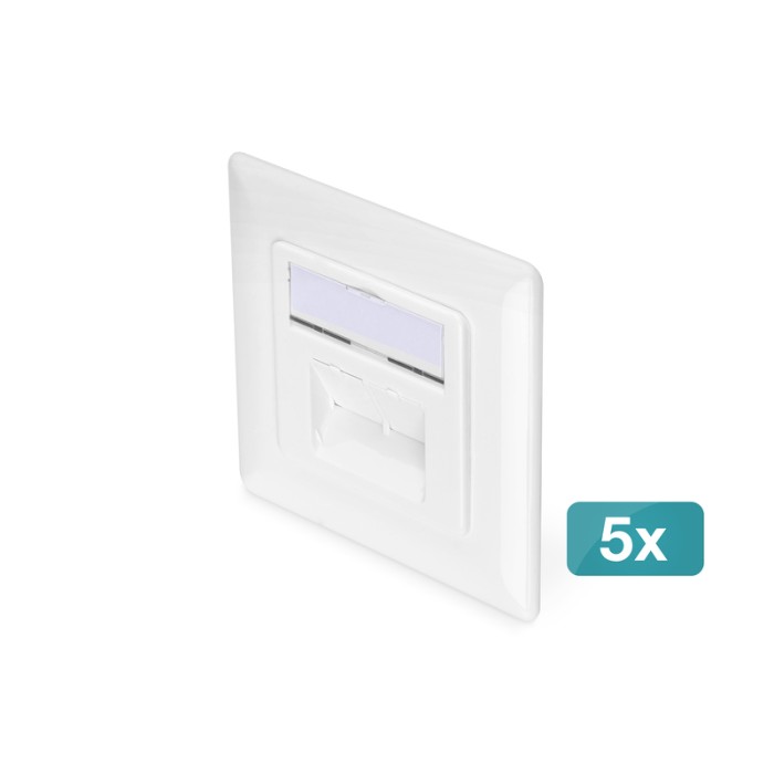 DIGITUS CAT 6, classe E, presa dati, confezione da 5